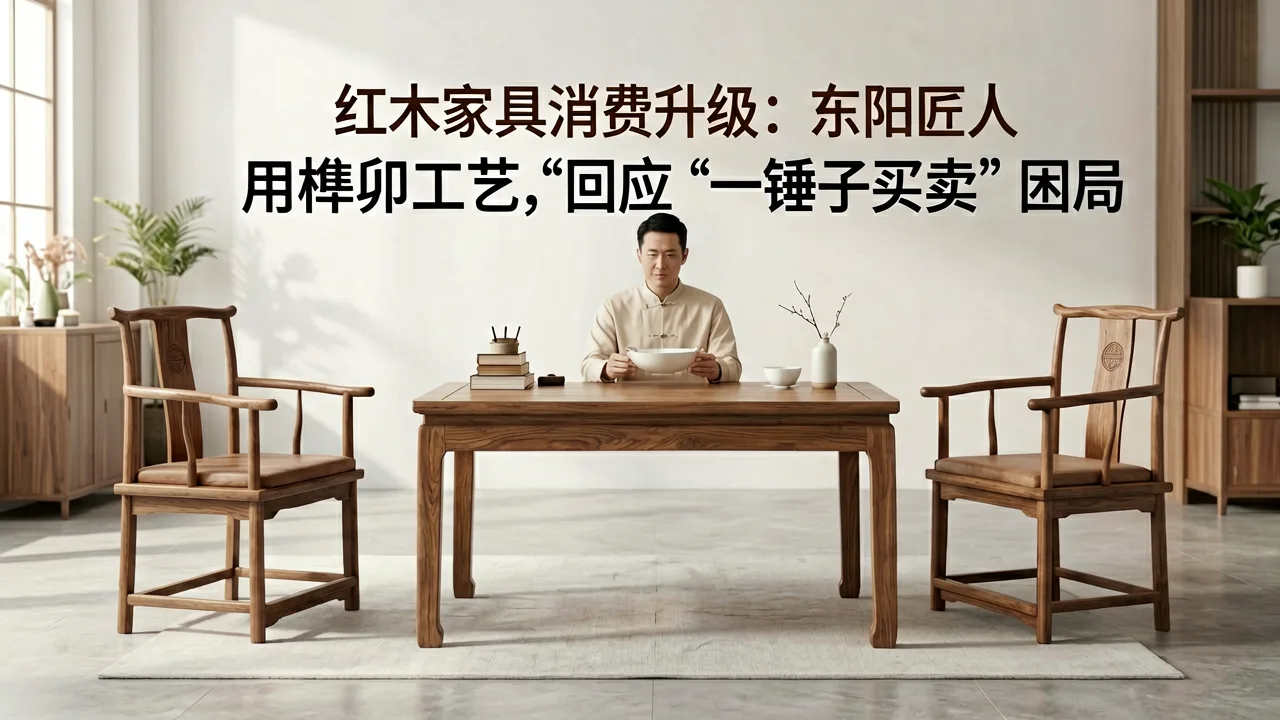 红木家具消费升级：东阳匠人用榫卯工艺回应“一锤子买卖”困局